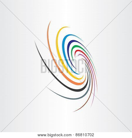 Abstract Spyral Color Tornado Background