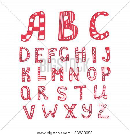 Vector hand drawn letters