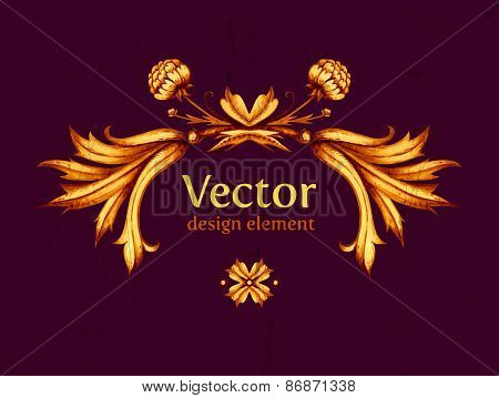 Vectorwork. Horizontal banner. Vintage label. Vintage frame. Ret