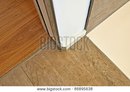 Marble And Hardwood Floor