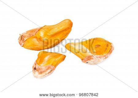Small, flat and soft seed of the Musang King durian variety in Malaysia