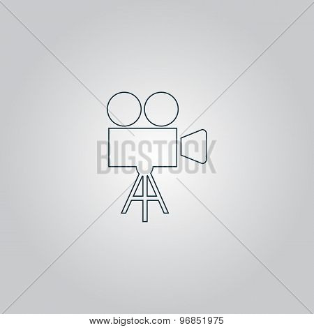 Video camera icon vector