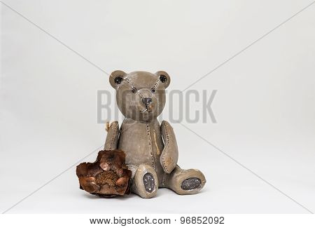 Wooden Teddy Bear