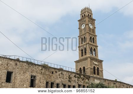Khan Al-Umdan tower, Acre, Israel