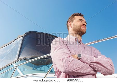 Nice man bending his hands