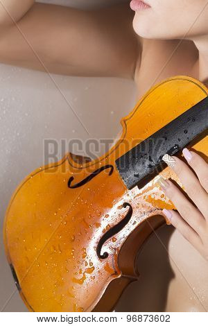 Violin In Female Hands