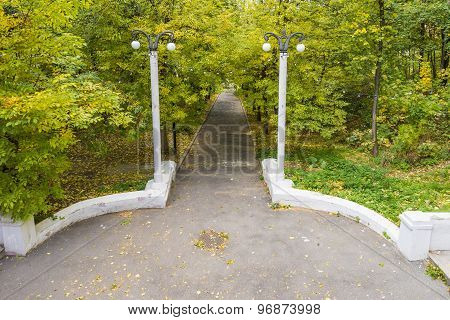 Pathway in the autumn park