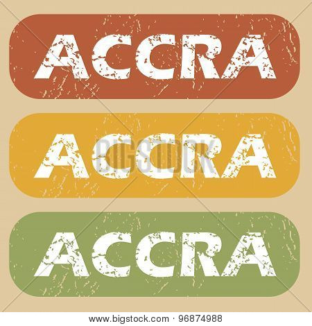 Vintage Accra stamp set