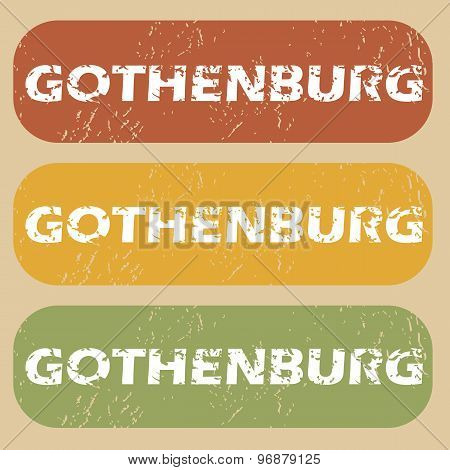 Vintage Gothenburg stamp set