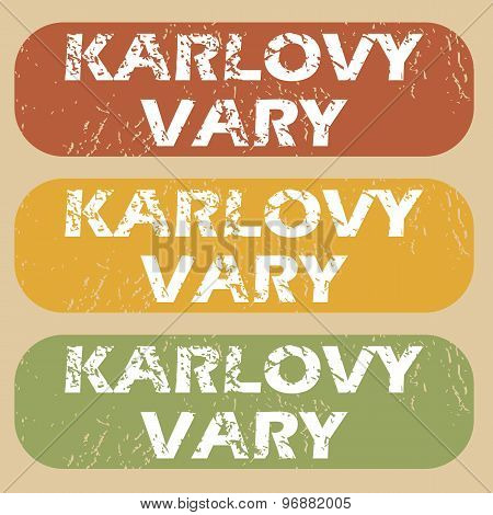 Vintage Karlovy Vary stamp set