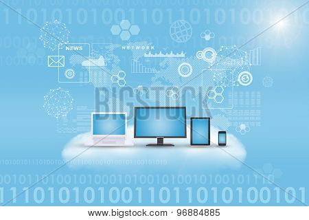 Set of gadgets on cloud