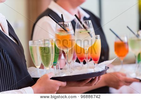 Waiters With Serving Tray