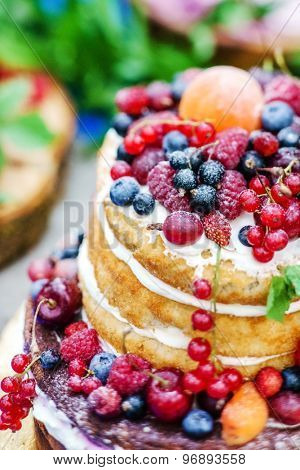 naked wedding cake