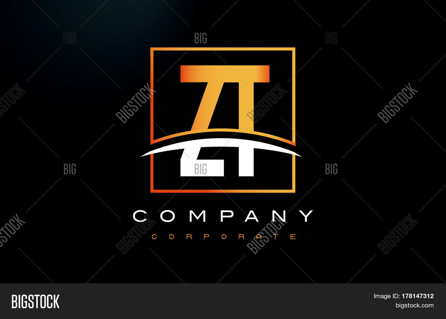 Zt Z T Golden Letter Vector & Photo (Free Trial) Bigstock