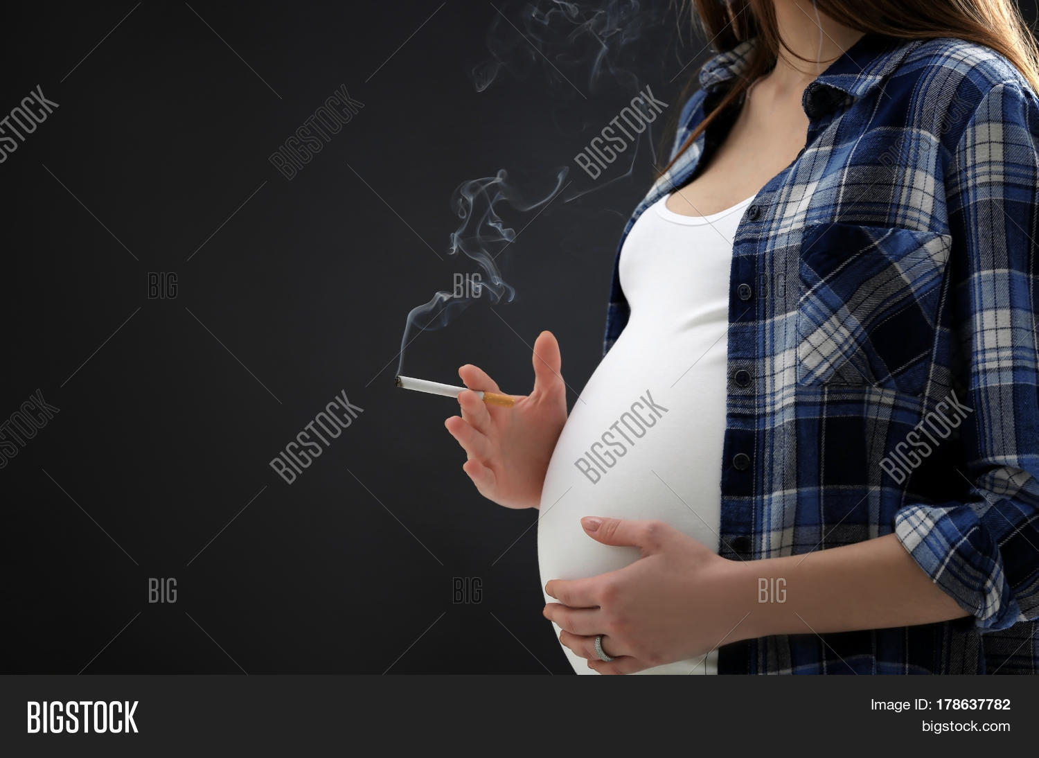 Pregnant Woman Smoking Image & Photo (Free Trial) Bigstock