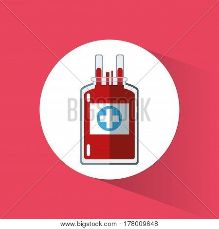 bag blood plastic cross care vector illustration eps 10