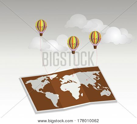 Travel Map Concept. Vector