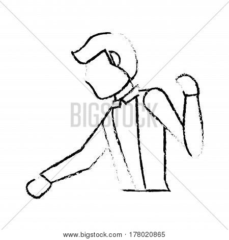 portrait groom wedding sketch vector illustration eps 10