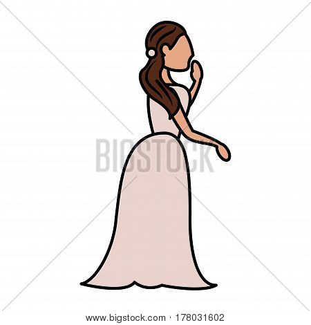 bride woman beautiful vector illustration eps 10