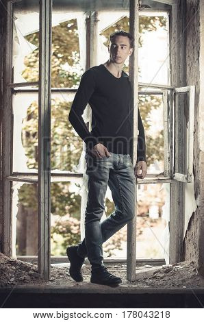 Guy in the background of a window