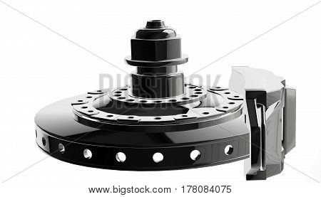 Car disk brake, 3d rendering, 3d model
