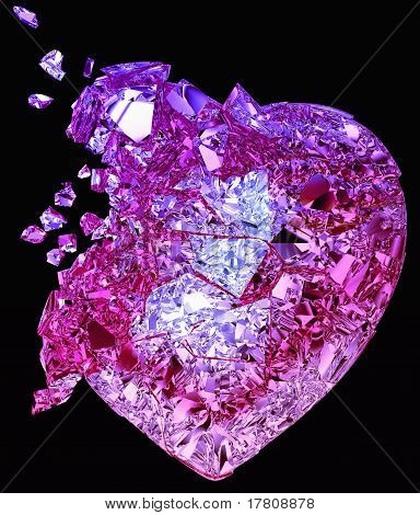 Crystal Herz gebrochen: unerwiderte Liebe oder Tod