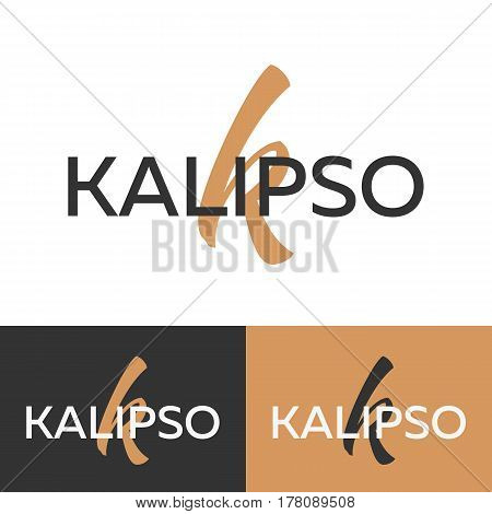 Kalipso Logo. Letter K Logo. Vector Logo Template. Logotype Concept.