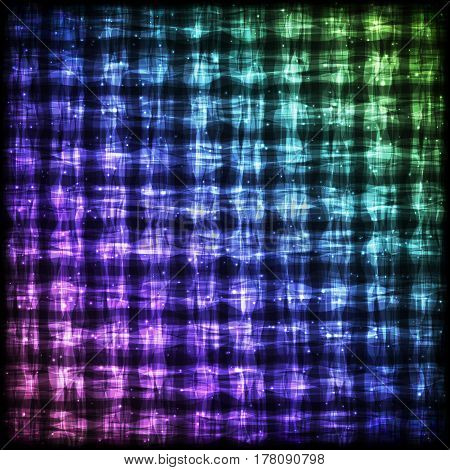 Glowing Checkered Pattern with Light Effect. Colorful Bright Abstract Background for Site Web App Program.