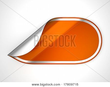 Orange arrotondati Hamous adesivo o etichetta
