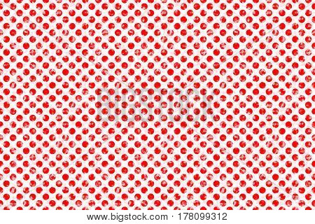 Polka dot red and white pretty blotchy seamless pattern illustration