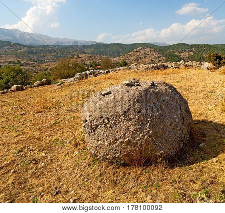From The Hill In Asia Turkey Selge Old Architecture Ruins And Nature