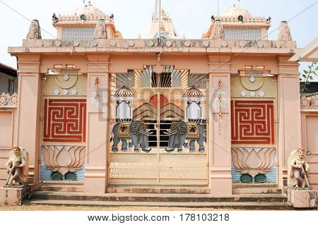 Fort Cochin, India - 16 January 2015: Hindu temple of Jain at Fort Cochin on India