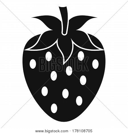 One strawberry berry icon. Simple illustration of one strawberry berry vector icon for web