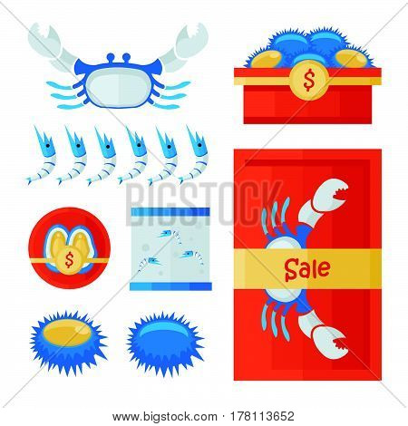 fresh Seafood infographic vector design support eps 10.
