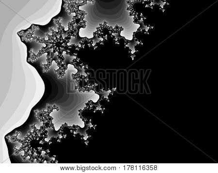 Grayscale Fractal Background