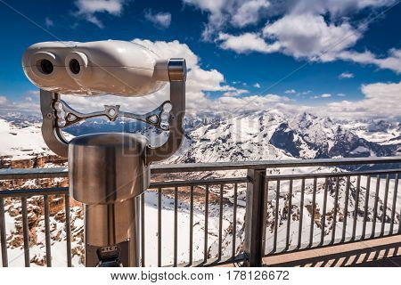 Wonderful View From Top Of Sass Pordoi, Dolomites, Italy, Europe