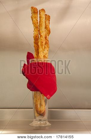 Black Pepper Asiago Cheese Sticks In A Glass