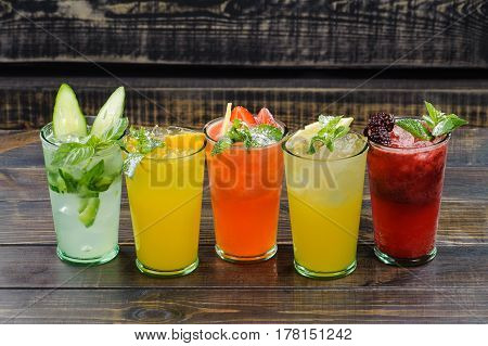 A refreshing summer cocktail of fruit and citrus