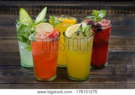 A refreshing summer cocktail of fruit and citrus