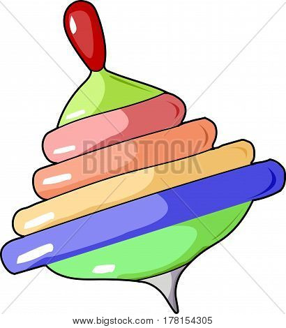A children's striped toy whirligig. Children's funs.