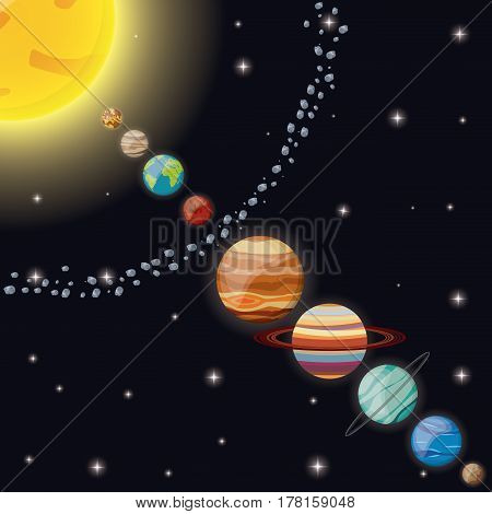 solar system universe space vector illustration eps 10