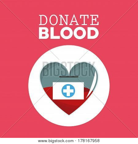 donate blood heart campagne vector illustration eps 10