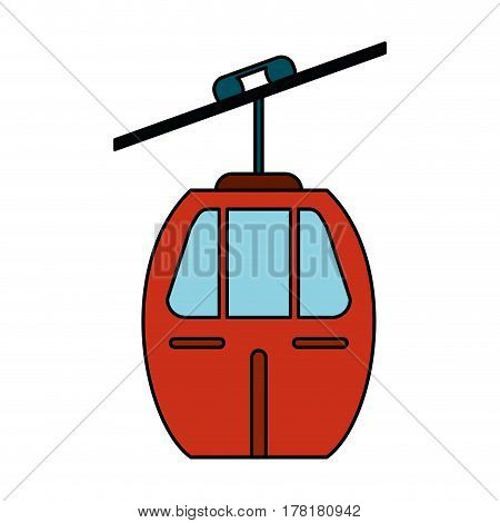 cable car transport image vector illustration eps 10