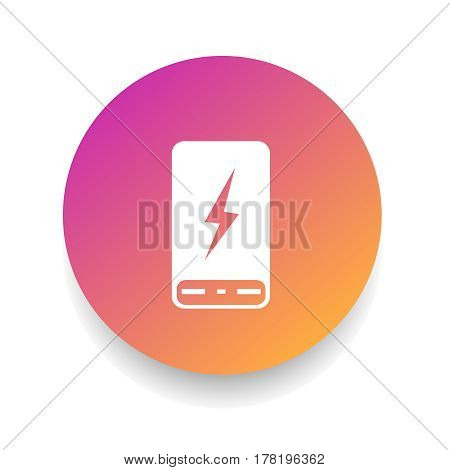 Power Bank icon in circle. Vector illustration