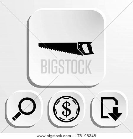 hacksaw icon stock vector illustration flat design