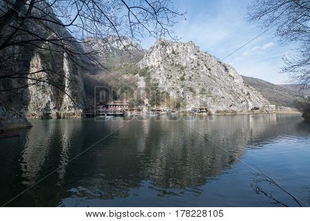 Lake in Canyon Matka near Skopje, Macedonia