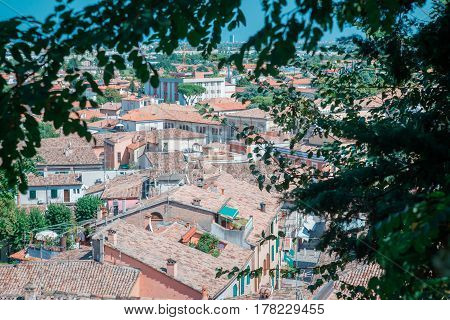 santarcangelo of romagna medieval village on the hills of Rimini Italy Europe