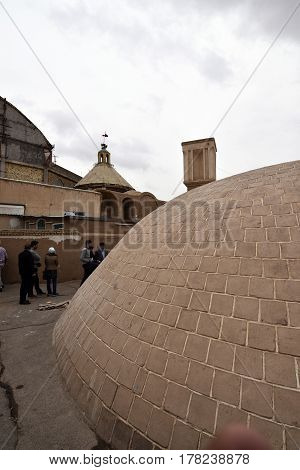 Noushabad and ancient underground city, Aran va Bidol, Kashan, Esfahan, Iran, March 23, 2017,  is considered one of the masterpieces of ancient architecture.