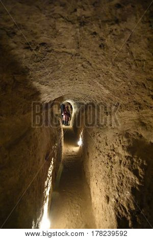 Noushabad and ancient underground city, Aran va Bidol, Kashan, Esfahan, Iran, March 23, 2017,  is considered one of the masterpieces of ancient architecture.