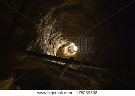 Noushabad and ancient underground city, Aran va Bidol, Kashan, Esfahan, Iran, March 23, 2017,  is considered one of the masterpieces of ancient architecture.